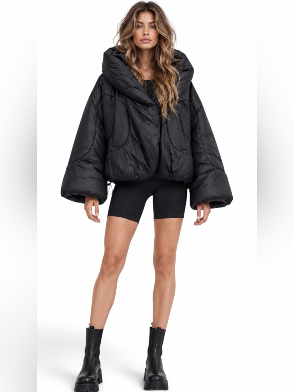 NWT – Lululemon – Hooded Insulated Wrap Puffer Jacket– Black – Sz. 4